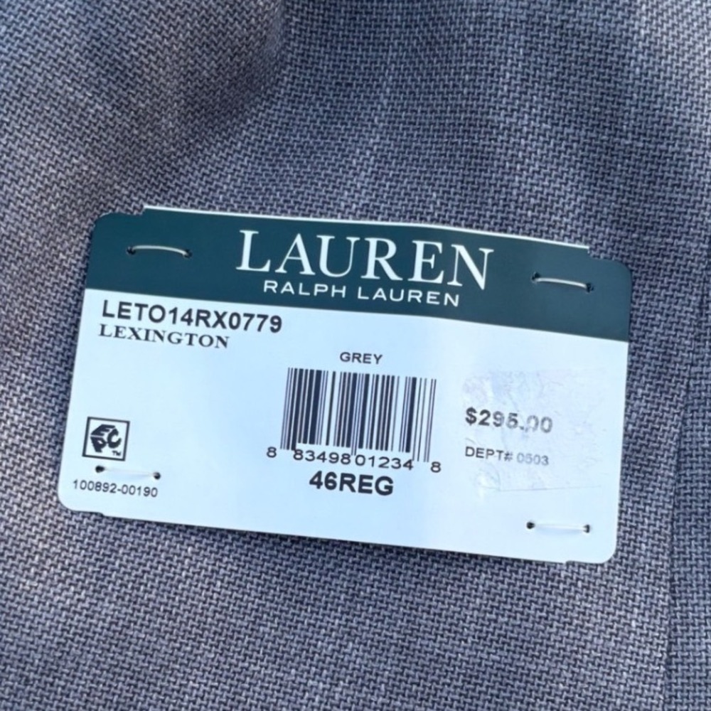 Lauren Ralph Lauren Lexington Blazer Mens 46R Grey Ultraflex LETO14RX0779 New - Picture 10 of 10